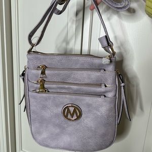 Mia K collection lavender satchel purse
